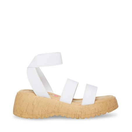 White Steve Madden Jsammie Kids' Platform Sandals | PH 2097KT16